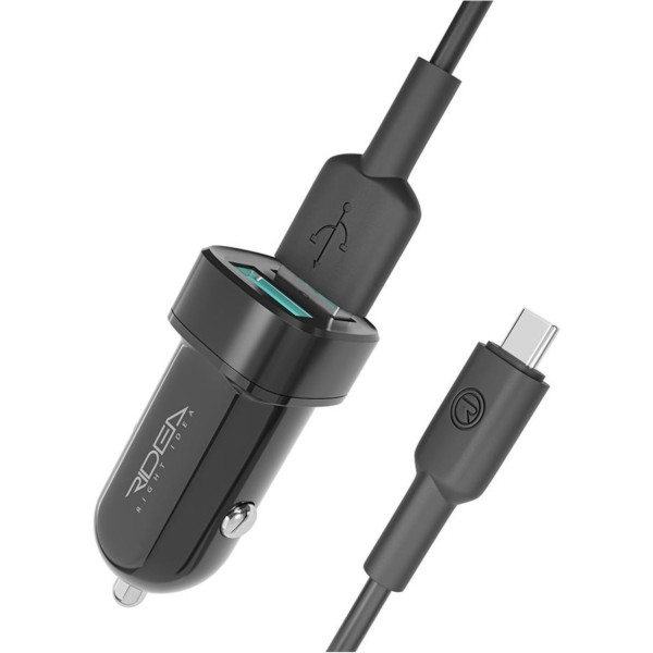 Фото - Автомобільний зарядний пристрій Ridea Grand Type-C 2USB 2.4 A Black (RCC-21212) Фото - Автомобільний зарядний пристрій Ridea Grand Type-C 2USB 2.4 A Black (RCC-21212)