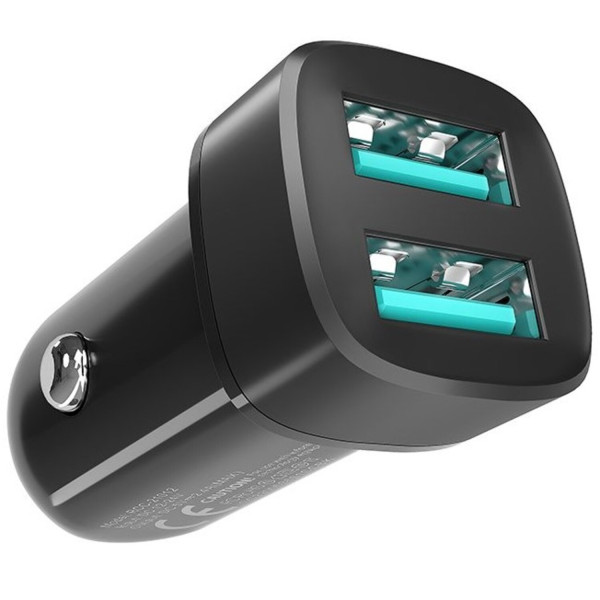 Фото - Автомобільний зарядний пристрій Ridea Grand Type-C 2USB 2.4 A Black (RCC-21212)