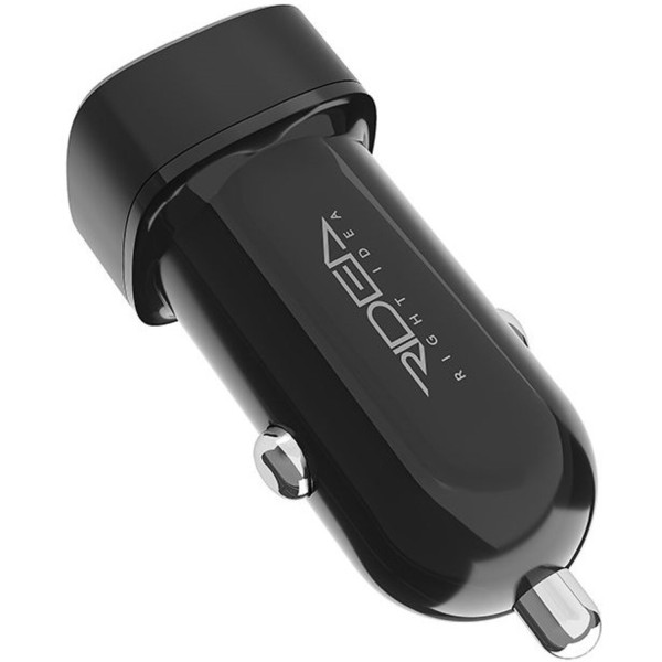 Фото - Автомобільний зарядний пристрій Ridea Grand Type-C 2USB 2.4 A Black (RCC-21212)