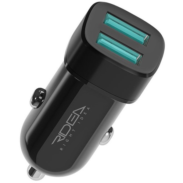 Фото - Автомобільний зарядний пристрій Ridea Grand Type-C 2USB 2.4 A Black (RCC-21212)