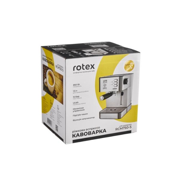 Фото - Кофеварка рожковая Rotex RCM750-S Life Espresso