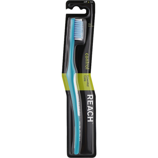 Фото - Зубна щітка Reach Повний контроль Середня/Control Medium Toothbrush блакитна 1 шт. (8801051803494)