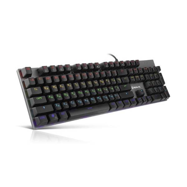 Фото - Клавиатура проводная REAL-EL M 13 Grey USB (EL123100045)