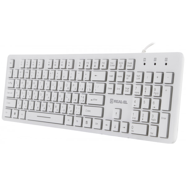 Фото - Клавіатура дротова REAL-EL Comfort 7070 White USB