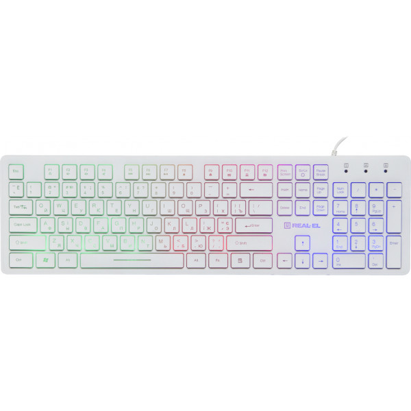 Фото - Клавіатура дротова REAL-EL Comfort 7070 White USB