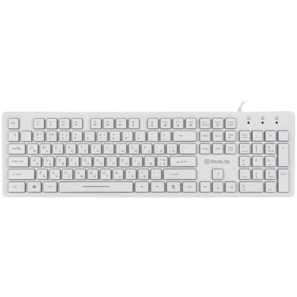 Фото - Клавіатура дротова REAL-EL Comfort 7070 White USB
