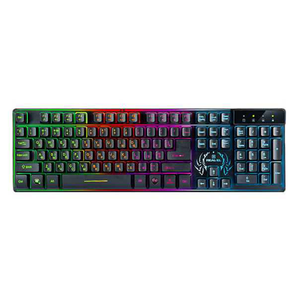 Клавиатура проводная игровая REAL-EL Comfort 7090 Backlit USB