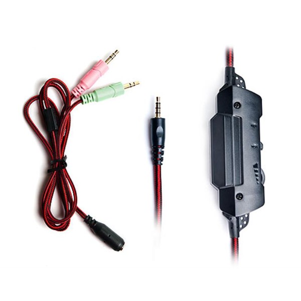 Фото - Гарнитура проводная игровая REAL-EL GDX-7600 Black/Red