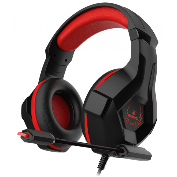 Фото - Гарнітура дротова ігрова REAL-EL GDX-7575 Black/Red