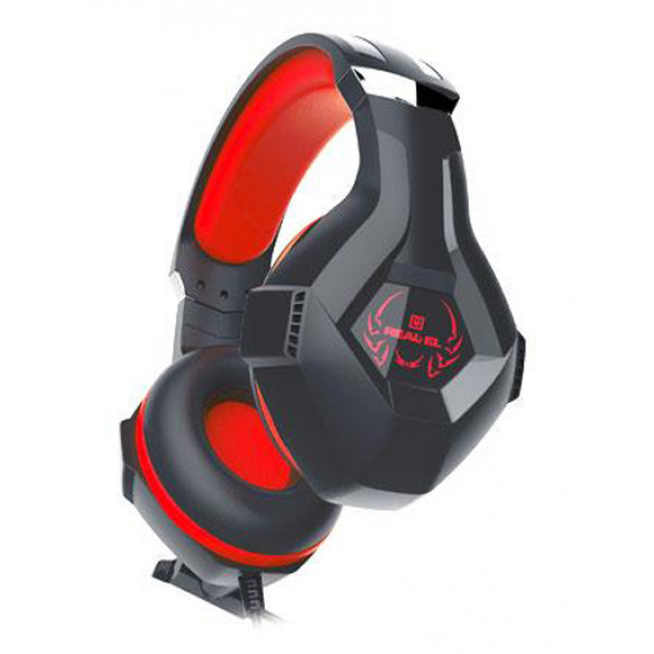 Фото - Гарнітура дротова ігрова REAL-EL GDX-7575 Black/Red