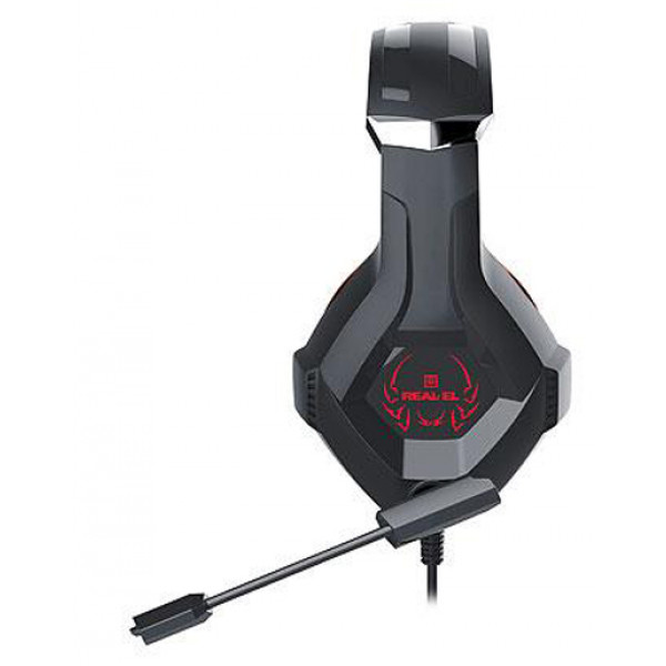 Фото - Гарнітура дротова ігрова REAL-EL GDX-7575 Black/Red