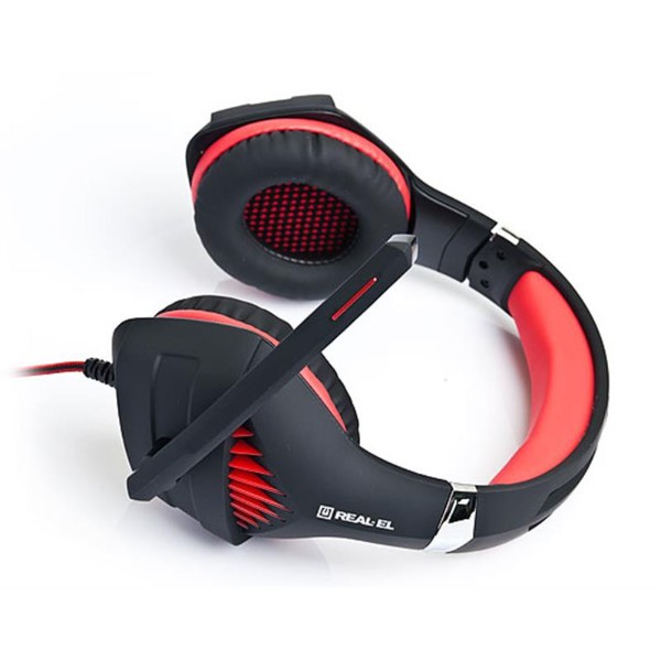 Фото - Гарнитура проводная игровая REAL-EL GDX-7600 Black/Red