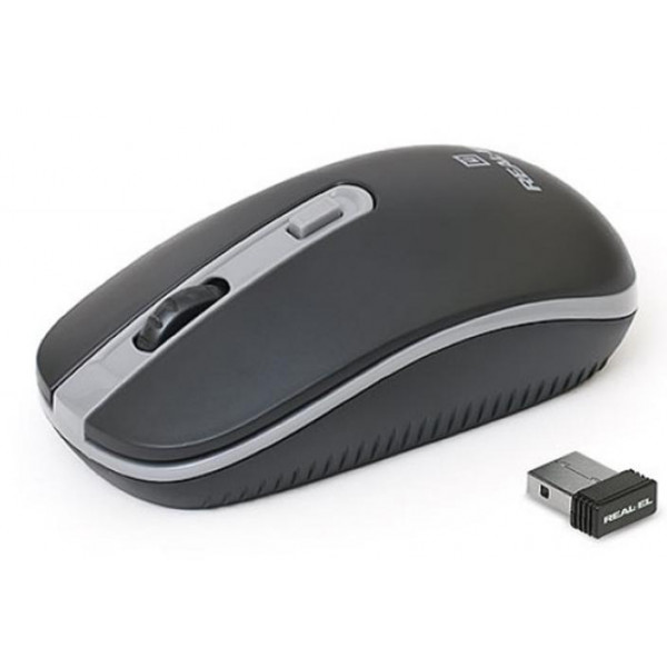 Фото - Миша бездротова REAL-EL RM-303 Black-Grey USB