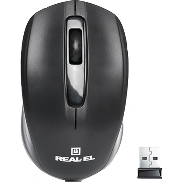 Фото - Миша бездротова REAL-EL RM-301 Black USB
