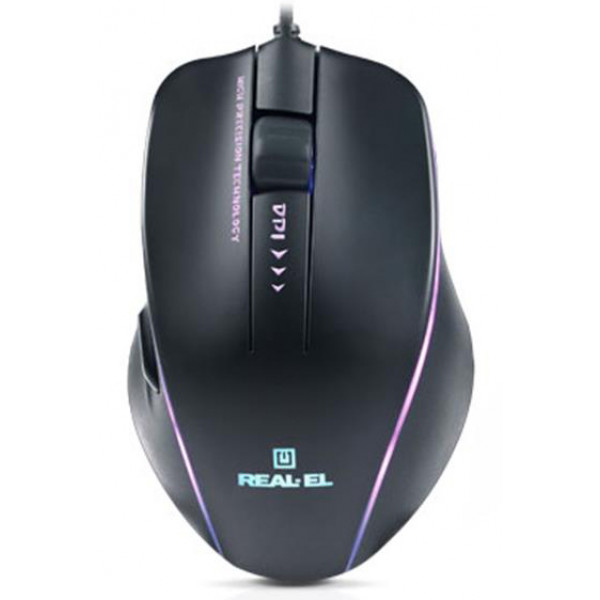 Фото - Мышь проводная игровая REAL-EL RM-747 Black USB