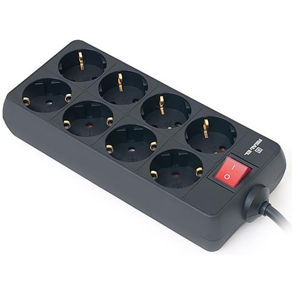 Фото - Сетевой фильтр REAL-EL RS-8 Protect 1.8m Black