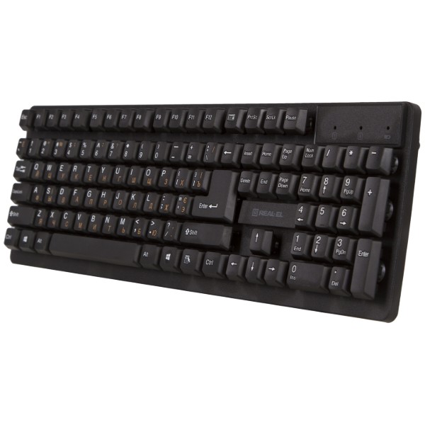 Фото - Клавиатура+мышь беспроводная REAL-EL Standard 550 Kit Wireless USB Black (EL123100024)