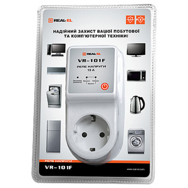 Фото - Уцінка - Автомат захисту від сплесків напруги REAL-EL VR-101F (EL122300009)