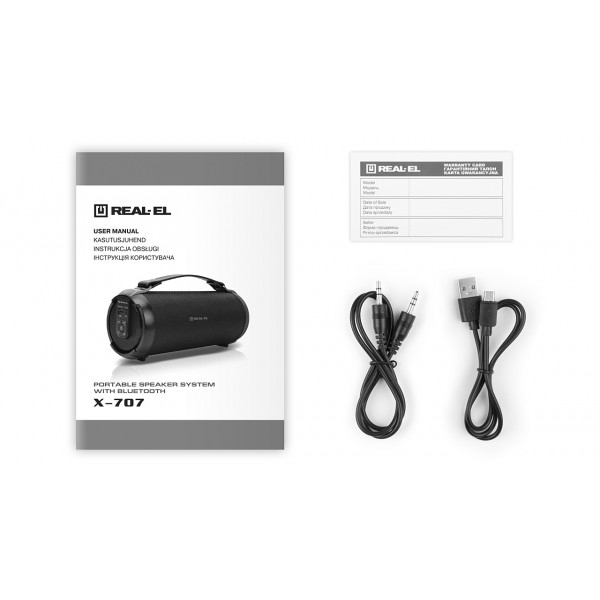 Фото - Портативна акустика REAL-EL X-707 Black
