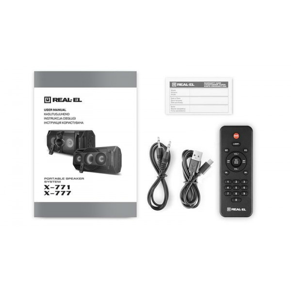 Фото - Акустична система REAL-EL X-777 Black