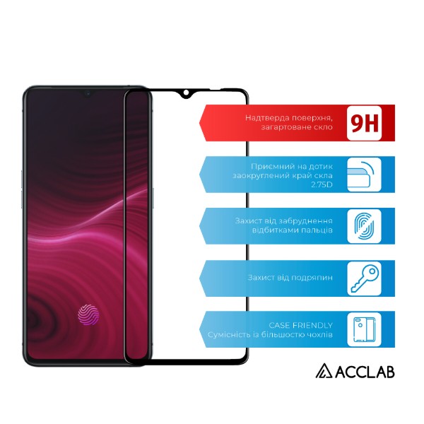 Фото - Захисне скло для смартфону ACCLAB Full Glue for RealMe X2 Pro 25в1 Black (1283126499012)