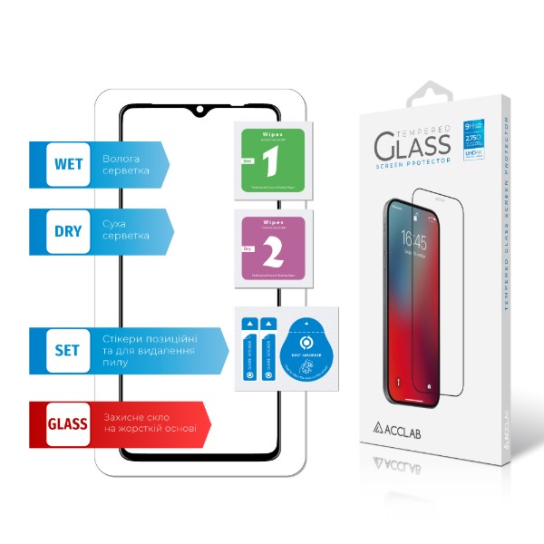 Фото - Захисне скло для смартфону ACCLAB Full Glue for RealMe X2 Pro 25в1 Black (1283126499012)