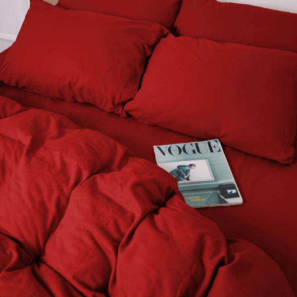 Фото - Простирадло двоспальне MirSon Фланель 009 Red 180x190 см (2200009651960)