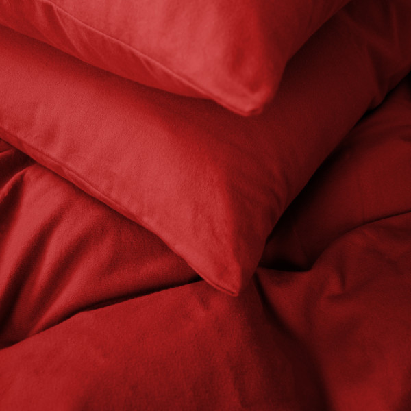 Фото - Простирадло двоспальне MirSon Фланель 009 Red 180x190 см (2200009651960)