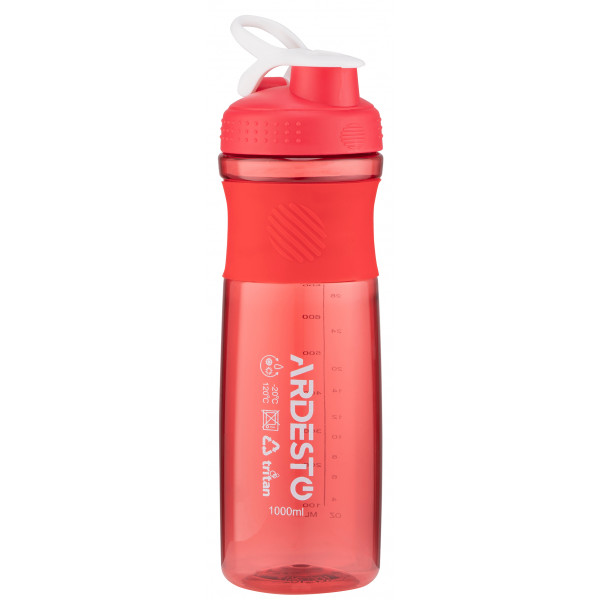Фото - Бутылка для воды Ardesto Smart Bottle 1000 мл Red (AR2204TR)
