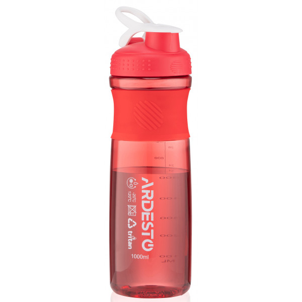 Фото - Бутылка для воды Ardesto Smart Bottle 1000 мл Red (AR2204TR)