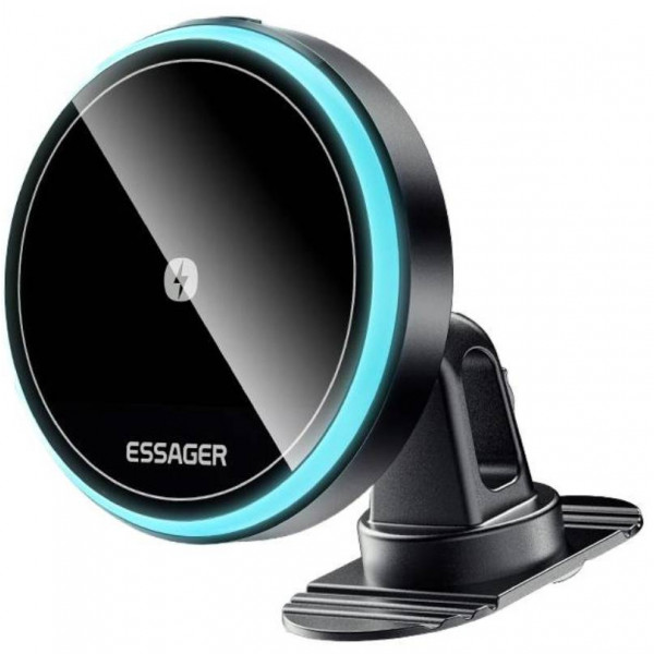 Фото - Автодержатель с беспроводной зарядкой Essager Element magnetic wireless charging car bracket outlet + paste model (EZJCX-YS01-Z)
