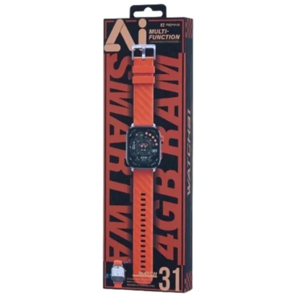 Фото - Смарт-часы Remax AI WATCH 31 (4GB RAM) 51mm. 400 mAh. IP68 Orange (6954851259787)