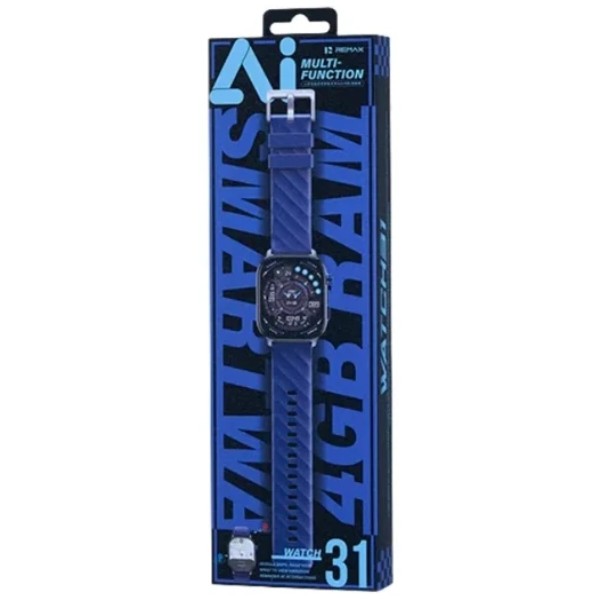 Фото - Смарт-часы Remax AI WATCH 31 (4GB RAM) 51mm. 400 mAh. IP68 Blue (6954851259770)