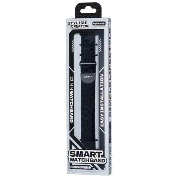 Фото - Ремешок для смарт-часов Remax Milanese double-section universal watch Band 22mm WB-01" Black (6954851251866)