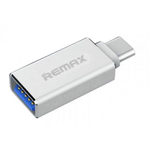 Фото - Перехідник USB-C - USB Remax OTG USB to Type C Silver (RA-OTG1)
