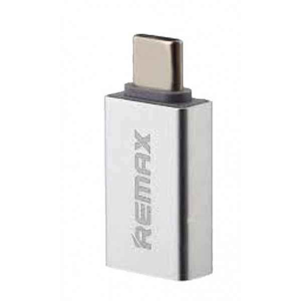 Фото - Перехідник USB-C - USB Remax OTG USB to Type C Silver (RA-OTG1)