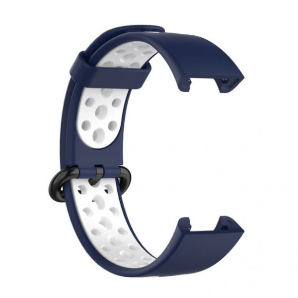 Фото - Ремінець для фітнес-браслету BeCover Vents Style for Xiaomi Redmi Smart Band 2 Blue-White (709426)