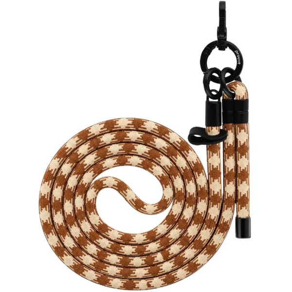 Фото - Ремінець для смартфону Proove Twist Check Cross-Body Strap beige/brown (PSBSUNCC1565)