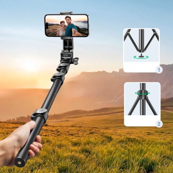 Фото - Штатив UGREEN LP680 Selfie Stick Tripod with Bluetooth Remote Black (15609)