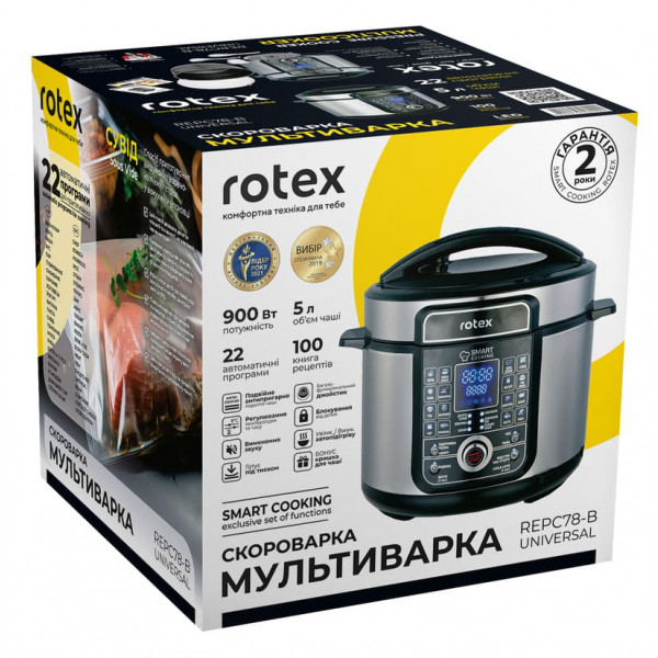 Фото - Мультиварка-скороварка Rotex REPC78-B Universal