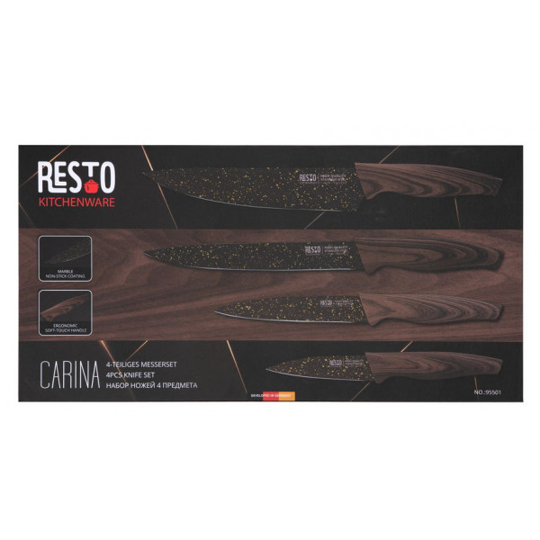 Фото - Набір ножів RESTO 4 пр. (95501)