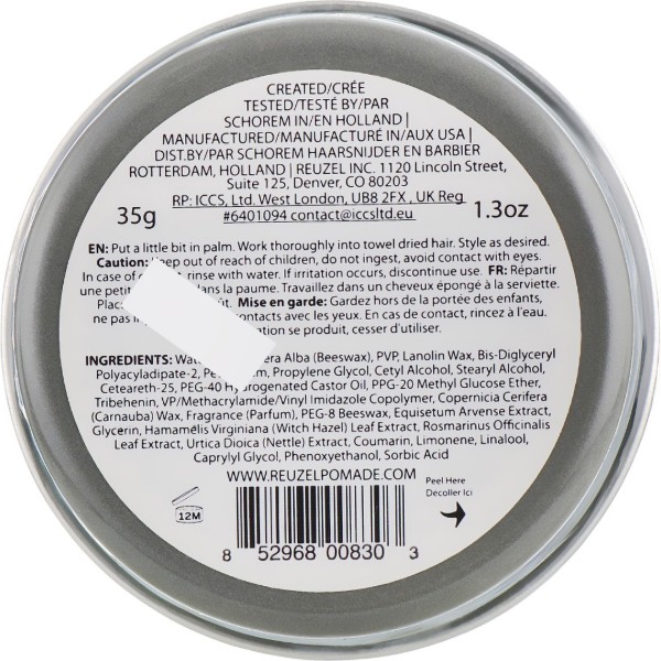 Фото - Помада для укладки волос Reuzel Матовая Matte Pomade 35 г (850064164282)
