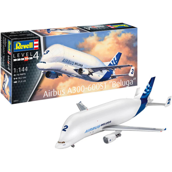 Фото - Набір для моделювання техніки Revell модель літак Airbus A300-600ST Beluga 1:144 (RVL-03817)