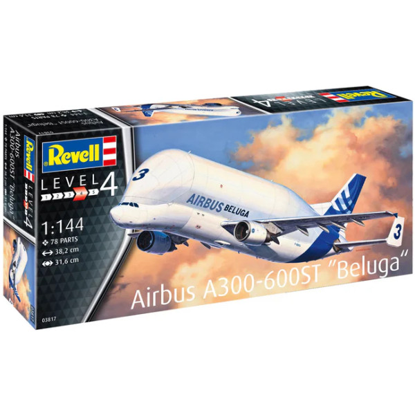 Фото - Набір для моделювання техніки Revell модель літак Airbus A300-600ST Beluga 1:144 (RVL-03817)