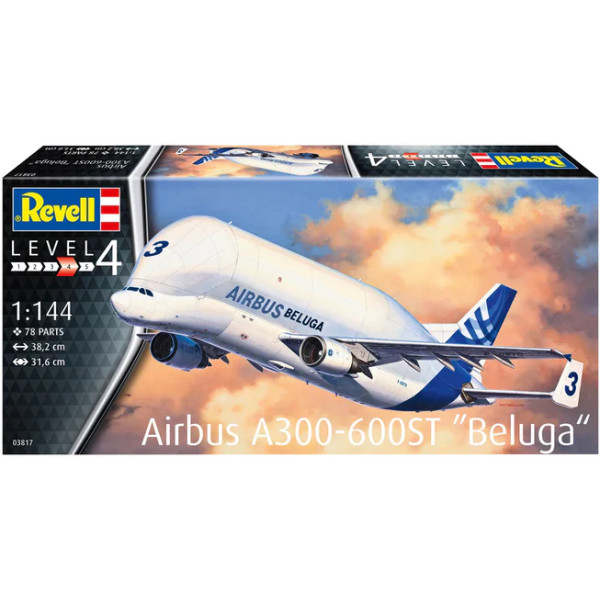 Фото - Набір для моделювання техніки Revell модель літак Airbus A300-600ST Beluga 1:144 (RVL-03817)