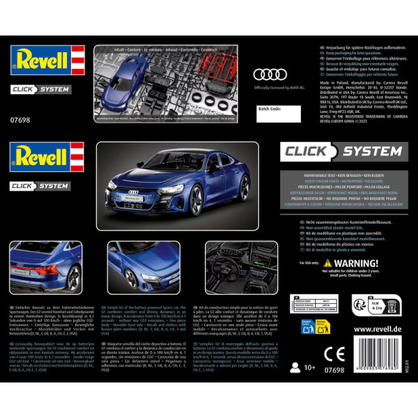 Фото - Набор для моделирования техники Revell модель автомобиль Audi RS e-tron GT 1:24 (RVL-07698)