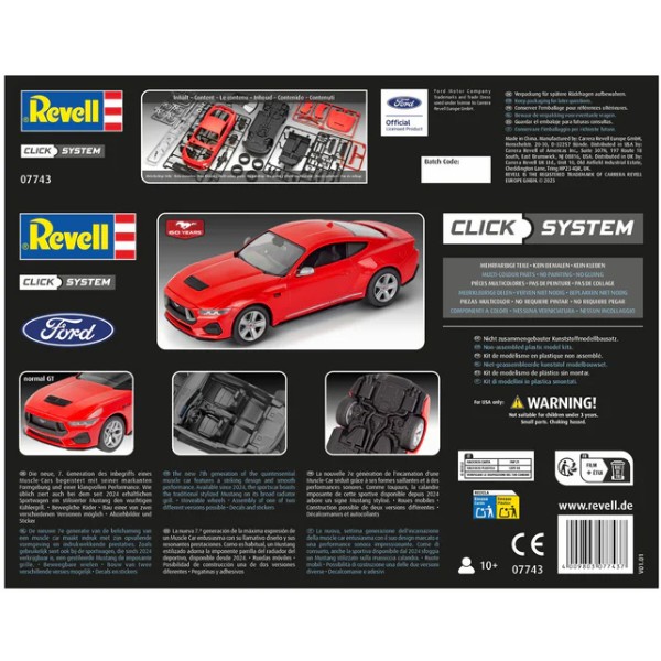 Фото - Набор для моделирования техники Revell модель автомобиль Ford Mustang GT 2024 1:25 (RVL-07743)