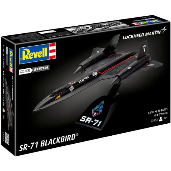 Фото - Набор для моделирования техники Revell модель самолет Lockheed SR-71 Blackbird 1:110 (RVL-03652)