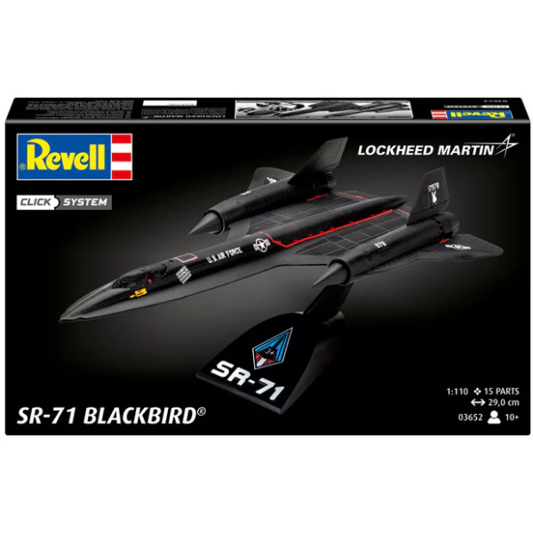 Фото - Набор для моделирования техники Revell модель самолет Lockheed SR-71 Blackbird 1:110 (RVL-03652)