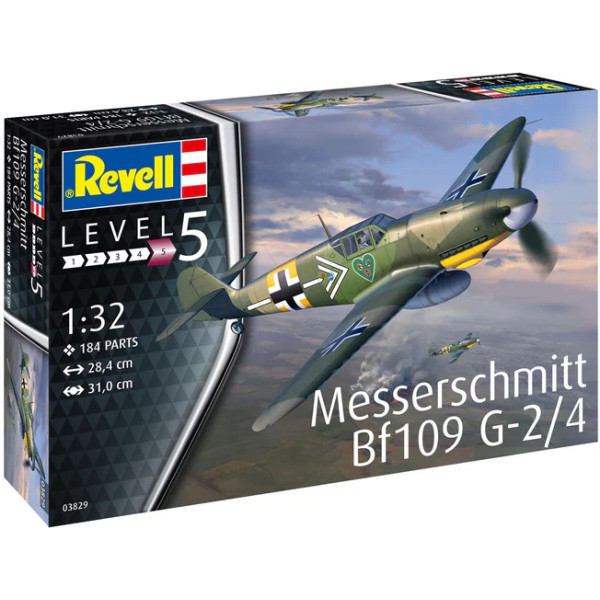 Фото - Набор для моделирования техники Revell модель самолет Messerschmitt Bf109 G-2/4 1:32 (RVL-03829)